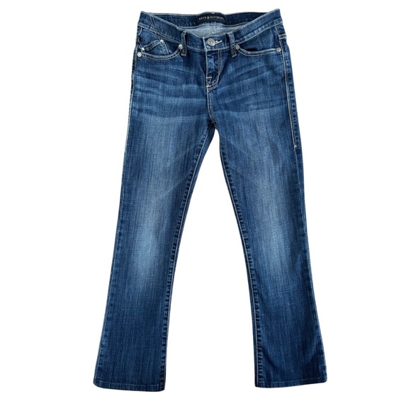 Rock and Republic Kasandra Blue Denim Jeans bootcut boot cut size 4 754 low rise - Picture 1 of 13